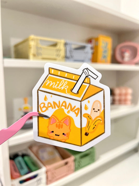 Banana Milk Die-cut Stickers