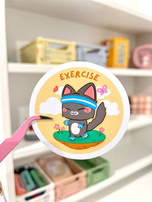 Exercise Die-cut Stickers